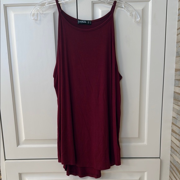 LouKeith Women's Burgundy Tank Top - Picture 1 of 3